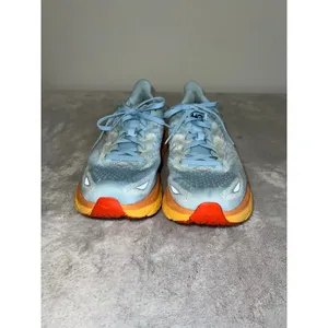 Women's Hoka Clifton 9 Athletic Shoes Size 9.5 Blue Orange thumbnail 2