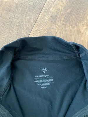 Cabi Black Zip-Up Jacket with Thumbholes & Stand Collar Women’s Small thumbnail 4