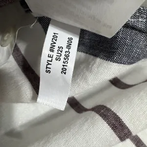 MADEWELL Striped Button-Up Shirt in Linen-Cotton Womens S Shirred 3/4 Sleeves thumbnail 9