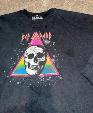 Destructed Def Leppard Pullover Black Size XXL thumbnail 3