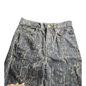 AllSaints Blake Leopard Brown Wide Leg Jeans Size: 26 thumbnail 4