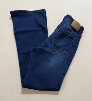 Seven7 Deep Blue Flare Wide-Leg Jeans thumbnail 1