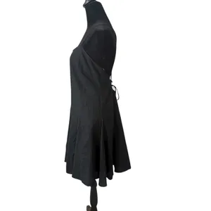 Coquette‎ Balletcore Strappy Backless Skater Mini Dress Womens M Black NEW thumbnail 8