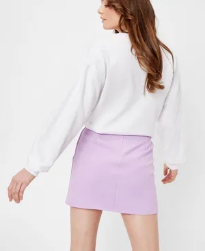 Nasty Gal high wasted lilac mini skirt thumbnail 2