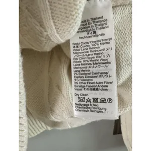 NWT Madewell V-Neck Pullover Cream Sweater Merino Wool Size Small thumbnail 5