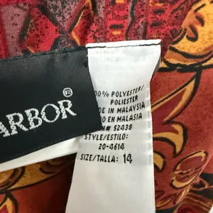 Sag Harbor Red and Gold Patterned Sleeveless Maxi Dress thumbnail 3