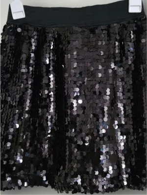Pink Rose Black Sequin Skater‎ Skirt thumbnail 4