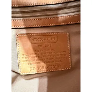 Coach Y2K Legacy‎ Transatlantic Business Leather Tote Briefcase Bag Tan F70103 thumbnail 10