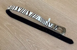 BDG Belt Zebra Size S White Brown thumbnail 1