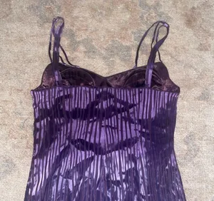 Vintage Purple Ombré Silk Maxi Dress thumbnail 9