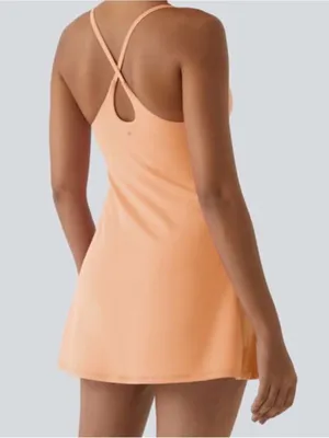 HALARA | SoftlyZero™ Backless Active Dress-Easy Peezy | Apricot Sherbet | LARGE thumbnail 2