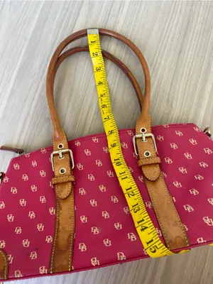 Dooney & Bourke Pink Signature Shoulder Bag with Brown Trim thumbnail 12