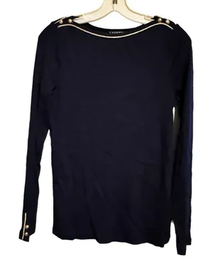 Lauren Ralph Lauren Boat Neck Ribbed Top thumbnail 1
