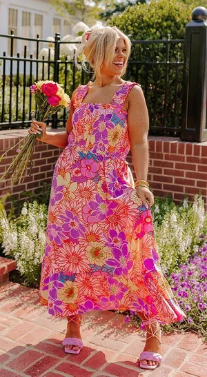 Entro Floral Maxi Dress thumbnail 1