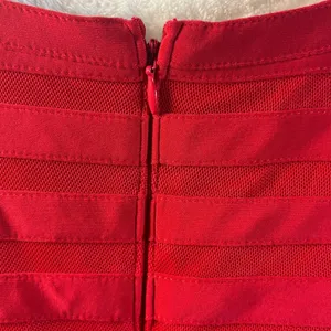 Adrianna Papell Red Mesh Panel V-Neck Cap Sleeve‎ Cocktail Dress Size 16 NEW thumbnail 6