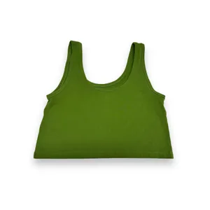 5/$35 PacSun Womens Tank Top Sz M Contour Easy‎ Sculpting Green Cropped Crop thumbnail 6