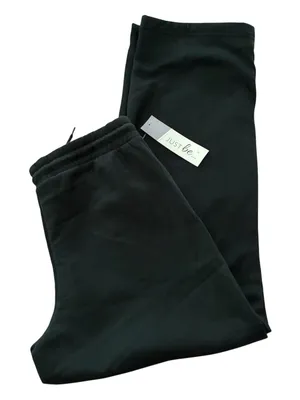 NWT Just Be Women’s Black Fleece Wide Leg, Pockets, ElasticWaist Sweatpants thumbnail 1