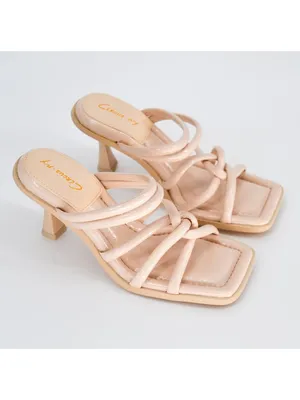Sam Edelman Circus Savanna Sandals Size 6.5 Ivory Flared Heel Strappy Square Toe thumbnail 6