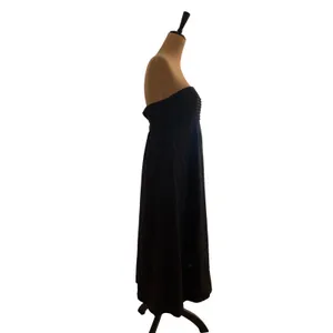 Banana Republic Womens Black 100% Silk Strapless Pleated Midi Dress Size 10 thumbnail 2