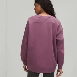 Lululemon Perfectly Oversized Crewneck Sweatshirt Plum Purple 100% Cotton Size 8 thumbnail 10