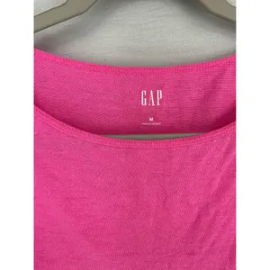 Gap Womens Crop Top Pink Linen Blend Long Sleeve Scoop Neck Medium thumbnail 5