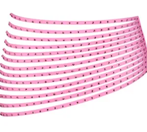 Skims swims limited edition light pink rhinestone swim strappy skirt size XXS thumbnail 1