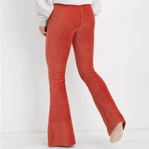 Aerie Groove-On Velour High Waisted Flare Pant -‎ Size S - Cinnabar - NWT thumbnail 2