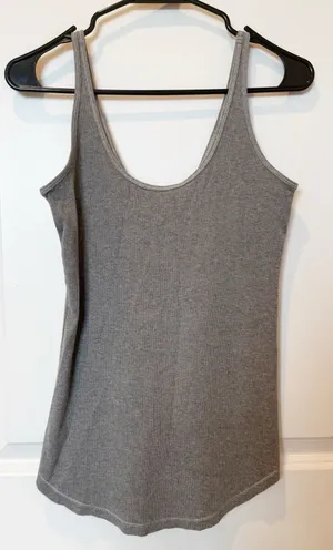 Lululemon Womens Mudra Gray Tank Top Size 4 Ribbed Stretchy Athleisure Casual thumbnail 1