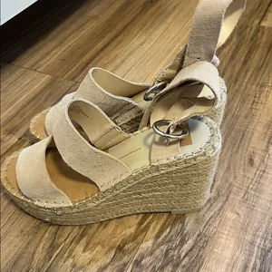 Dolce Vita Light Pink Suede Wedge Sandals thumbnail 2