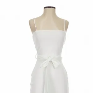 Hello Molly White Ways I Loved You Knit Midi Dress Tie Waist Size S Minimalist thumbnail 5