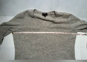 Charter Club Sweater Womens M Tan 100% Cashmere V-Neck Long Sleeve thumbnail 5