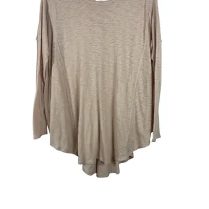 We The Free Free People Oversized Tunic Top Blush Long Sleeve Asymmetrical Hem M thumbnail 5
