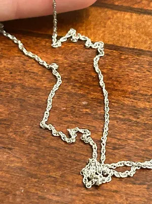 925 sterling silver necklace 1.04g g85 16 inch thumbnail 1