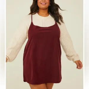 NEW Arula Burgundy Skirtall Dress Plus Size A / 1X NWT thumbnail 3