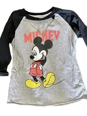 Disney NWOT Mickey Mouse Cut Out V-Neck T-Shirt thumbnail 1