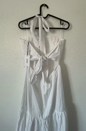 eyelet halter maxi summer dress sz large thumbnail 9