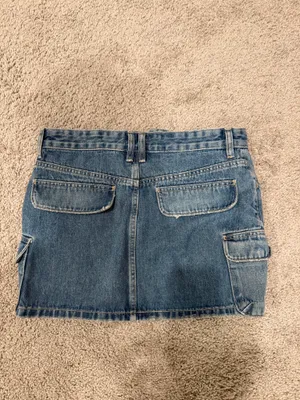 Zara Denim Cargo Mini Skirt thumbnail 2