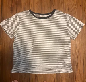 Free Assembly Cotton Blue Striped Top M thumbnail 1