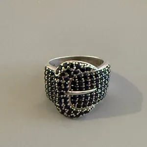 Chic Black and Silver Buckle Ring thumbnail 6