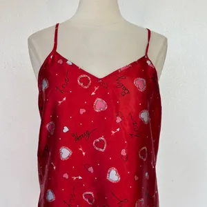 Vintage 90s Y2K Valentine Red Satin Nightgown thumbnail 3