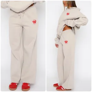 White Fox Womens Moon With Love For You Wide‎ Leg Lounge Sweatpants Size 3XS thumbnail 2