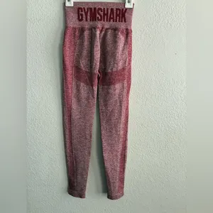 Gymshark Burgandy Flex High Waisted Burgandy Workout Activewear Set XS thumbnail 5