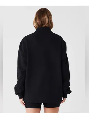 Alo Yoga Renown Heavyweight 1/4 Zip Sweatshirt Black Unisex Medium Pullover M⁠ thumbnail 5