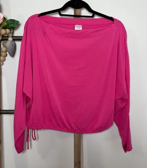 Athleta Pink Long Sleeve Cinched Tie Athletic Shirt Size Small‎ thumbnail 1