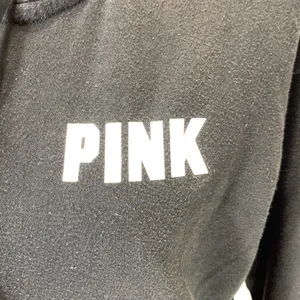 PINK Victoria’s Secret Full Zip Cropped Hoodie Black Size M thumbnail 2