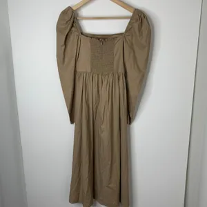 Reformation Luce Long Sleeve Stretch Khaki Midi Dress Womens 0 thumbnail 12