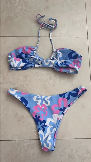 Colorful Bikini Set Blue Size M thumbnail 2