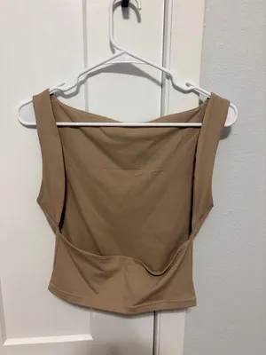 REORIA Women's Sexy Open Back High Neck Sleeveless Tank Top Y2k Trendy Backless Crop Tops thumbnail 2