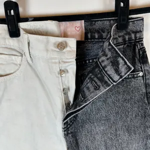 REVICE Two Tone Jeans High Waisted Denim Color Block Grunge‎ Women's Size 26 thumbnail 7