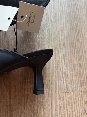 a new day Black Jeweled‎ Pointed-Toe Mule Heels thumbnail 2